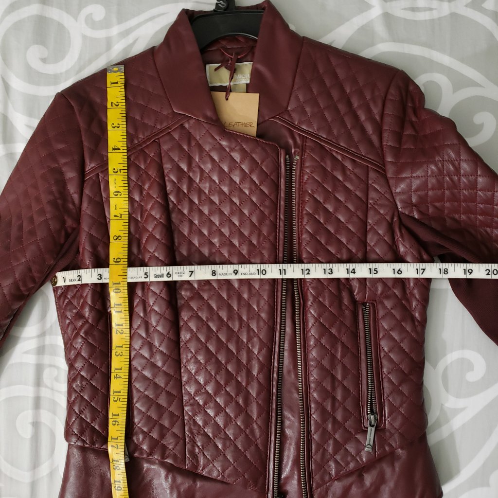 Nwt Michael Kors Quilted Leather Moto Biker Jacket
